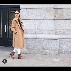 Aritzia Babaton Winter Wool Trench Coat camel size Small